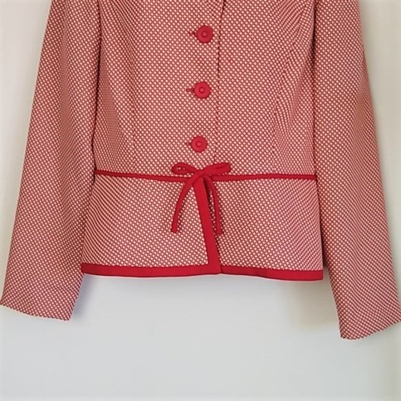 K Petite Collection Red & White Blazer 10P - Picture 6 of 8